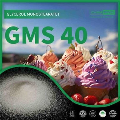 食品添加物の白色粉末 CAS No.31566-31-1 モノステアリン酸グリセロール 40 粉末 GMS 40 粉末